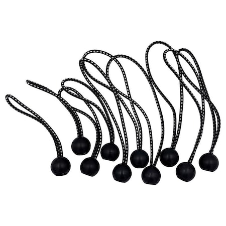 General Tools General Black Bungee Cord Set 6 and 9 in. L 12 pk 1280